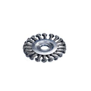 Wielborstel met getwiste knopen, standaard twist, roestvast staal 0,5 – Ø 125 mm x 22,2 mm gat