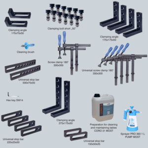 Accessoires set voor Lastafel Ø 28 mm.