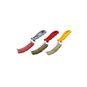 MOST ECO handborstel, kunststof handvat, RVS draadborstel Ø 0,30 mm, 1-rij, grijs