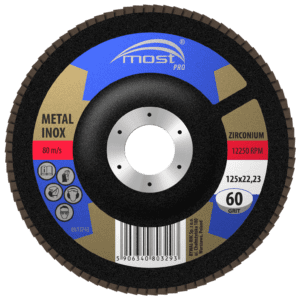 Lamellenslijpschijf  PRO Zirconium 125 mm. MOST