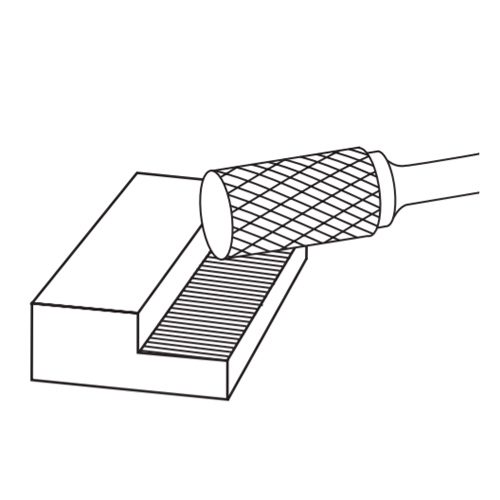 Hardmetalen freesstift – cilindrisch zonder kopvertanding - schacht Ø6 mm – PRO - Afbeelding 2