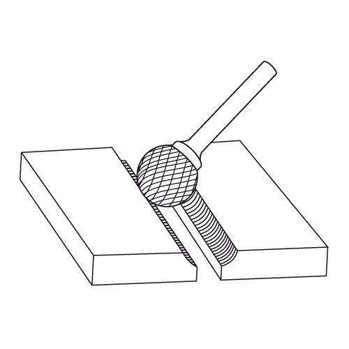 Hardmetalen freesstift – bol – schacht Ø6 mm – PRO - Afbeelding 3