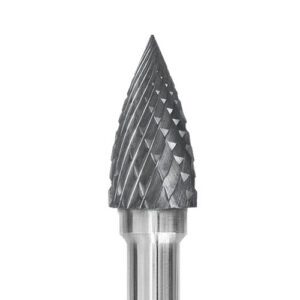 Hardmetalen freesstift – boomvorm met punt – schacht Ø6 mm – PRO
