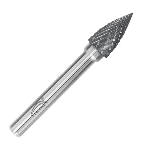 Hardmetalen freesstift – boomvorm met punt – schacht Ø6 mm – PRO - Afbeelding 2