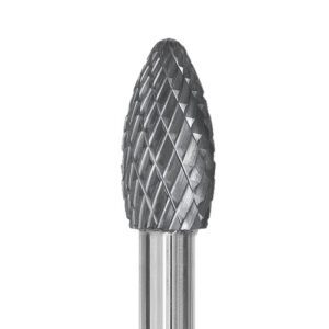 Hardmetalen freesstift – vlamvorm – schacht Ø6 mm – PRO