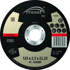 Afbraamschijf  STAAL PRO  125 mm. MOST